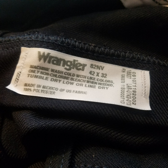 Wrangler Blue Polyester 82NV Dress Pants Mens Size - Picture 9 of 9